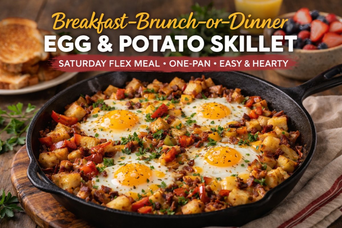 Breakfast-Brunch-or-Dinner Egg & Potato Skillet