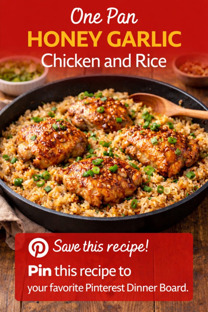 One pan honey garlic chicken and rice easy skillet dinner recipe