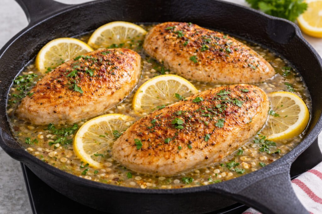 healthy lemon garlic chicken light and easy dinner for weekly meal plan