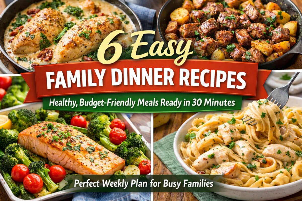 6 Easy Family Dinner Recipes for Busy Weeknights