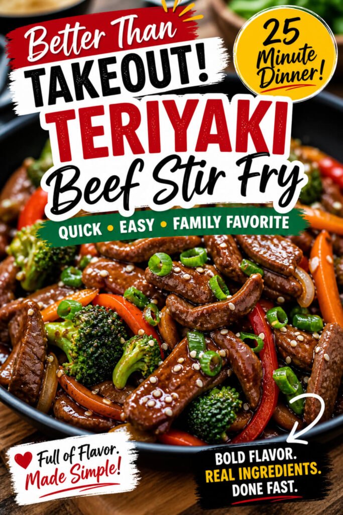 Teriyaki beef stir fry easy one pan dinner better than takeout in 25 minutes