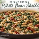 Creamy Tuscan White Bean Skillet easy plant-based dinner