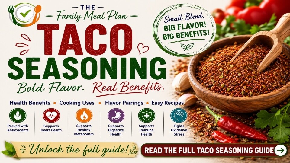 Taco seasoning health benefits, flavor profile, cooking uses, and complete guide from The Family Meal Plan.